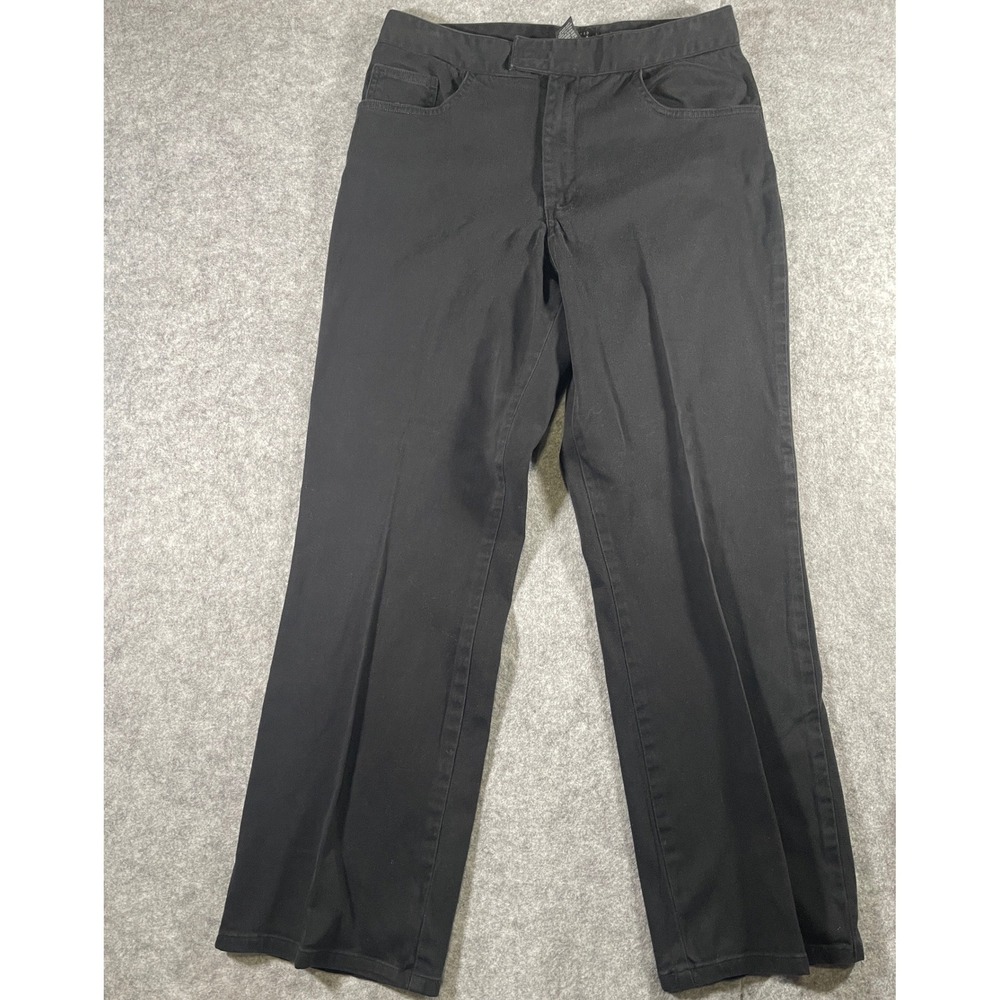 The Limited Stretch Black Straight Leg Pants Womens 12 Short Cotton Blend